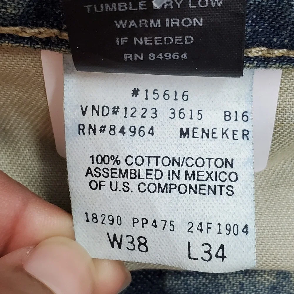VINTAGE Express Men Jeans 38X34 Blue Denim Meneker 35